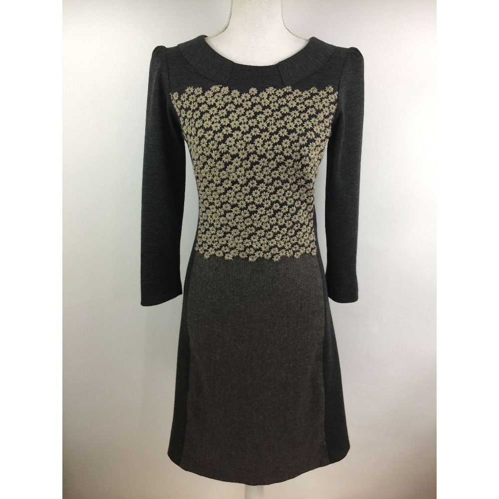 Shannon McLean Gray/Beige Lined Dress, Size S
